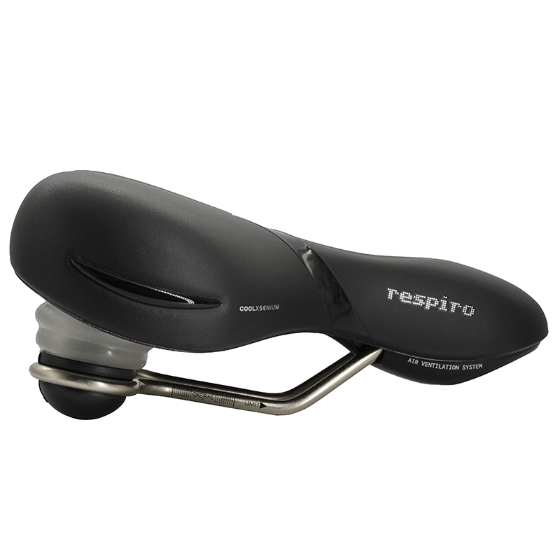 Selle Royal Respiro Stracciatella Loisir Gel Confort Max Relaxed avec protection latérale et élastomère noir 256x227mm 771g - vue 7
