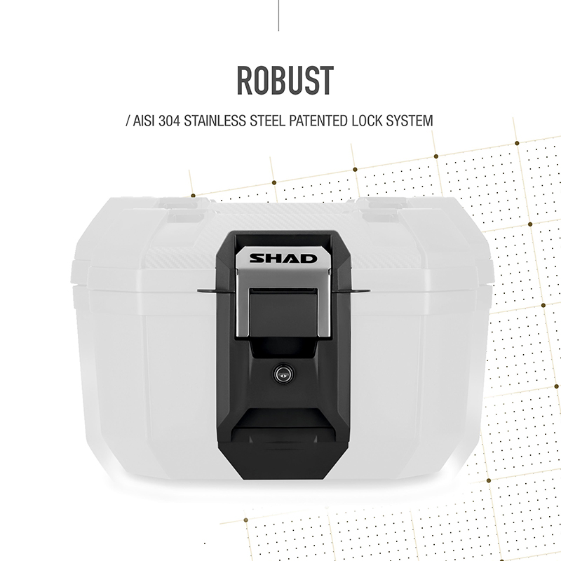 TOP CASE SHAD TR41 TERRA 41L NOIR - CAPACITE 2 CASQUES JET (Platine incluse) (D0TR41100) - vue 5
