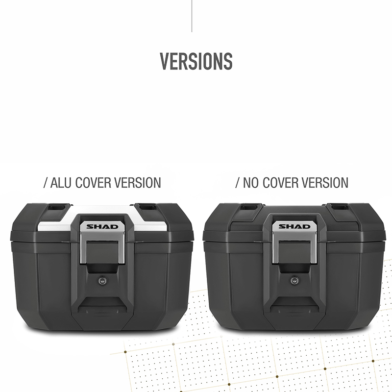TOP CASE SHAD TR41 TERRA 41L NOIR - CAPACITE 2 CASQUES JET (Platine incluse) (D0TR41100) - vue 8