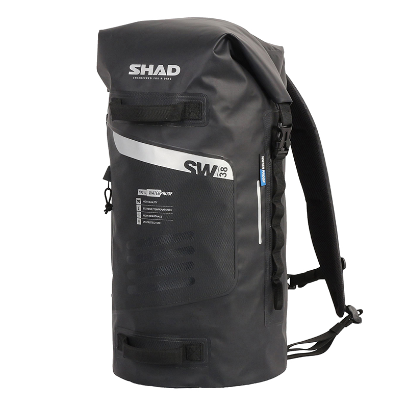 Sacoche arriere-sac a dos Shad SW38 PVC IPX5 capacite 35L inclus sangle de fixation (h54xl28xp28 CM) (X0SW38)