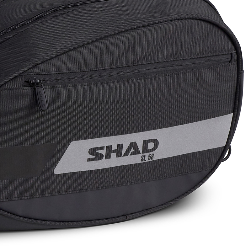Sacoche cavaliere laterale Shad SL58 extensible noir 46L-58L (fixation incluse) (X0SL58) - vue 6