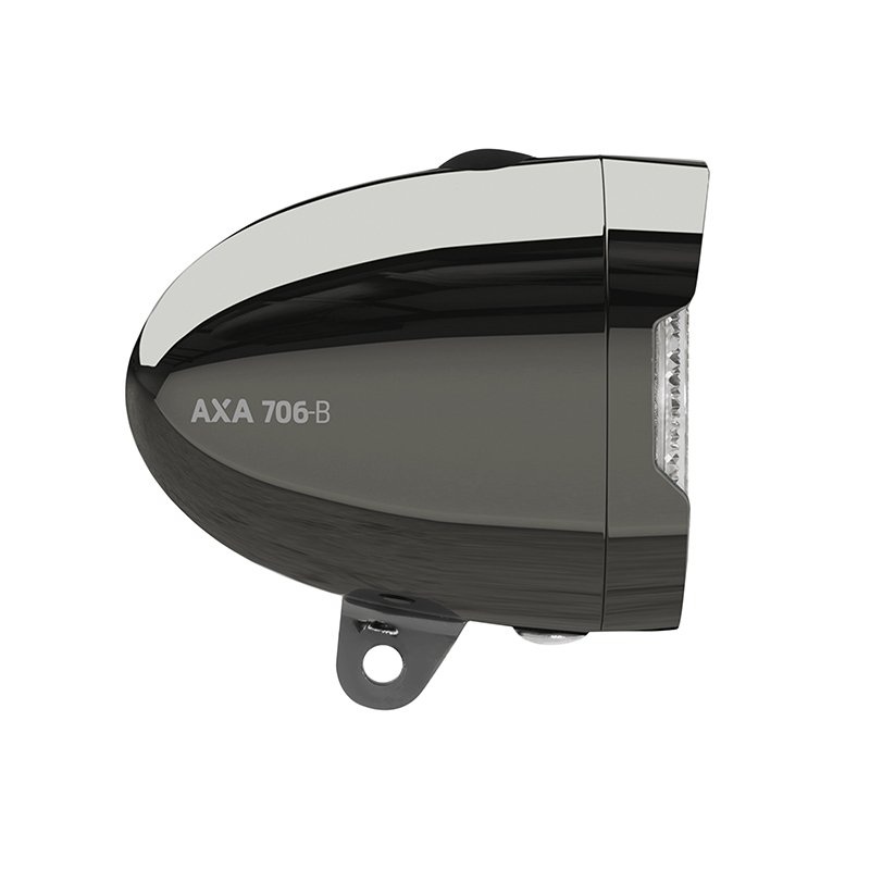 Éclairage vélo avant à pile AXA Classic 706 LED 15 lux noir avec patte garde-boue - vue 2