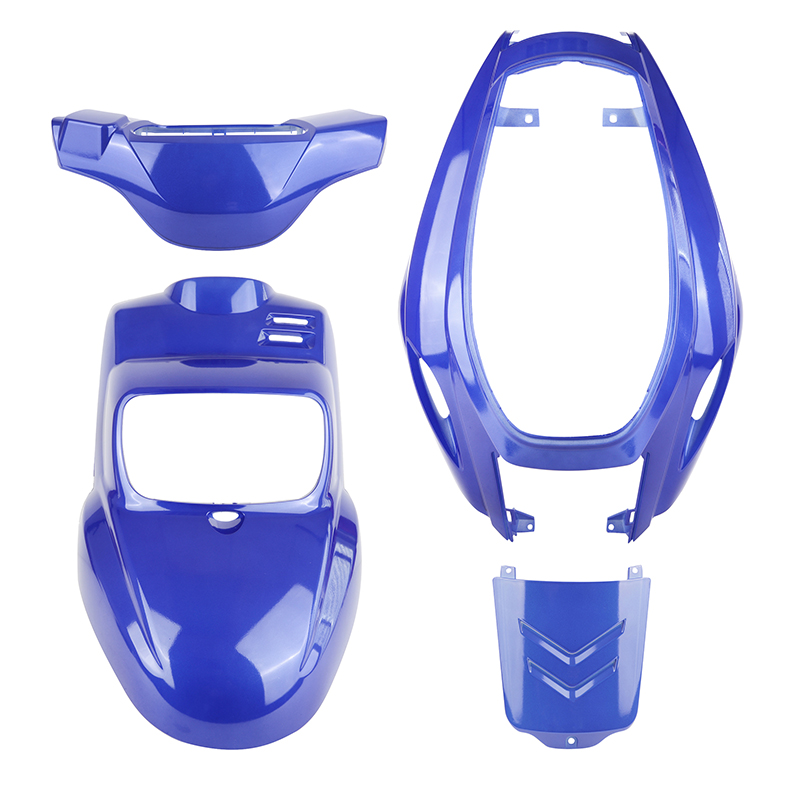 Carrosserie carenage MBK Booster 50 2004+ Yamaha BWS 50 2004+ bleu brillant tuning 4 pièces P2R - vue 2