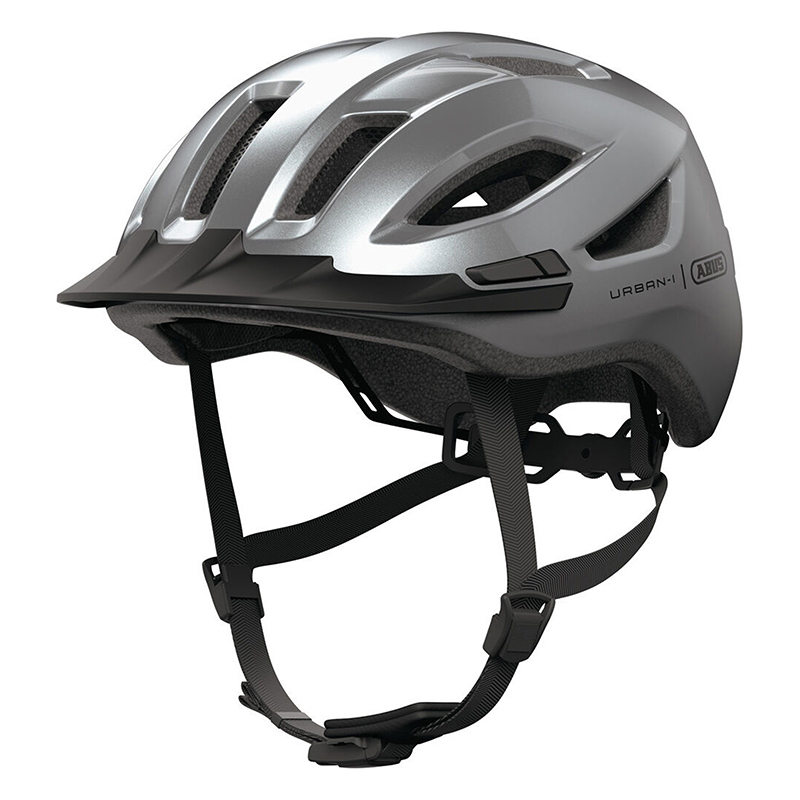 Casque vélo adulte Abus Urban-I 4.0 gris graphite taille L (57-61 cm) avec éclairage arrière USB - vue 2