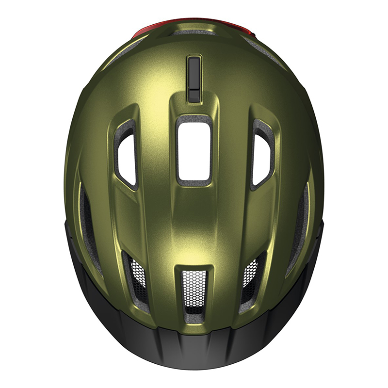 Casque vélo adulte Abus Urban-I 4.0 vert poivre taille M (54-58 cm) avec éclairage arrière USB - vue 6