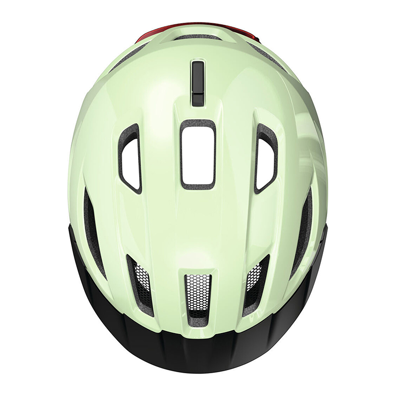 Casque vélo adulte Abus Urban-I 4.0 vert pistache taille M (54-58 cm) réglage molette éclairage arrière USB - vue 6