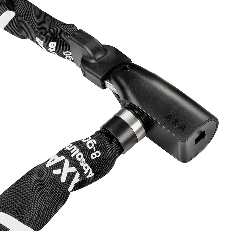 Antivol velo chaine a cle Axa absolute diam 8 MM L0.90M noir - niveau protection eleve pour velo electrique - securite niveau 9-15 - vue 2