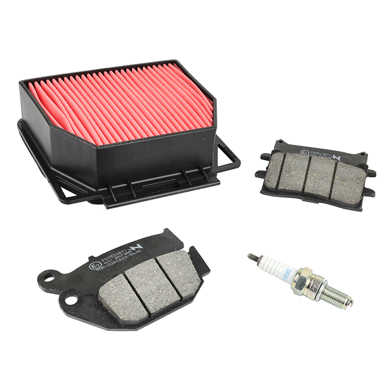 Kit entretien moto adaptable Honda 125 CB R 2018+ plaquettes organiques (4 pièces) Sélection P2R Premium