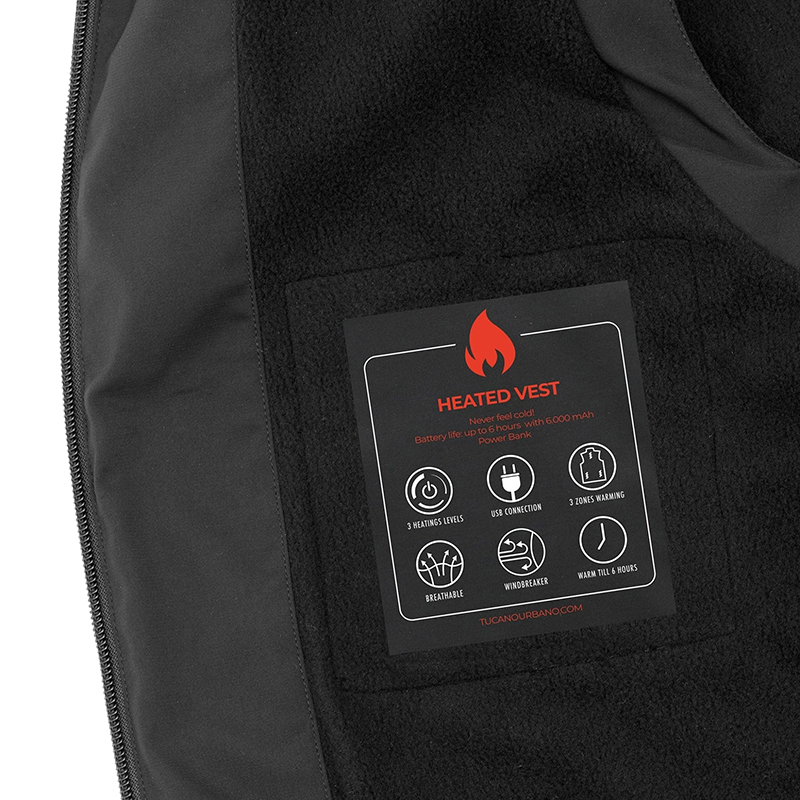 Gilet chauffant Tucano Urbano Topwarm noir coupe-vent et respirant T56 (XXXL) - vue 4