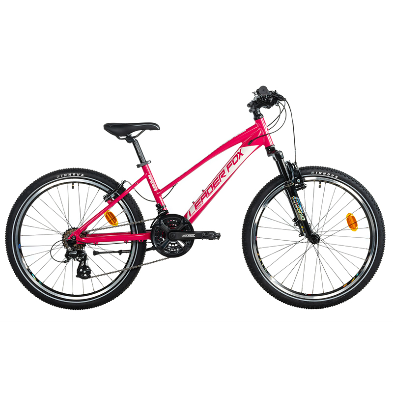 VTT 24 pouces Leader Fox Spider 2026 enfant fille rouge 7 vitesses (135-145 cm) - vue 2