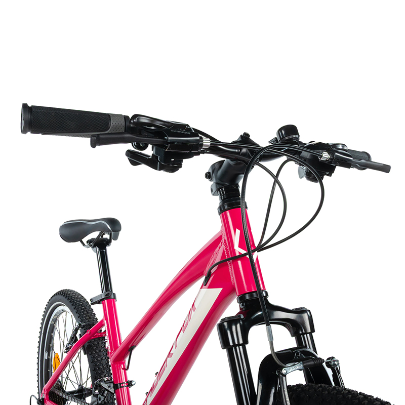 VTT 24 pouces Leader Fox Spider 2026 enfant fille rouge 7 vitesses (135-145 cm) - vue 3