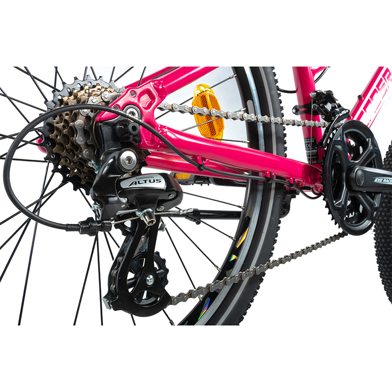 VTT 24 pouces Leader Fox Spider 2026 enfant fille rouge 7 vitesses (135-145 cm) - vue 5