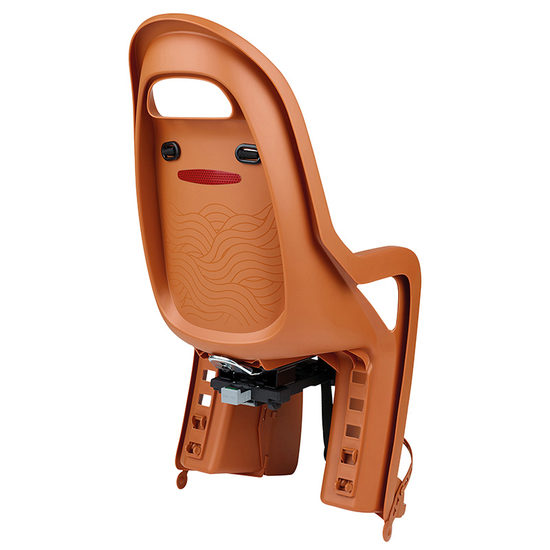 Porte bebe-siege enfant arriere Polisport a fixer sur porte bagage fixation etau groovy maxi mik HD marron coussin noir (9 a 22KGS) homologue en 14344 compatible systeme " mik HD " uniquement - vue 3