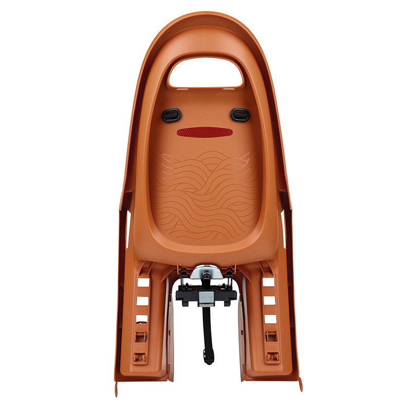 Porte bebe-siege enfant arriere Polisport a fixer sur porte bagage fixation etau groovy maxi mik HD marron coussin noir (9 a 22KGS) homologue en 14344 compatible systeme " mik HD " uniquement - vue 4