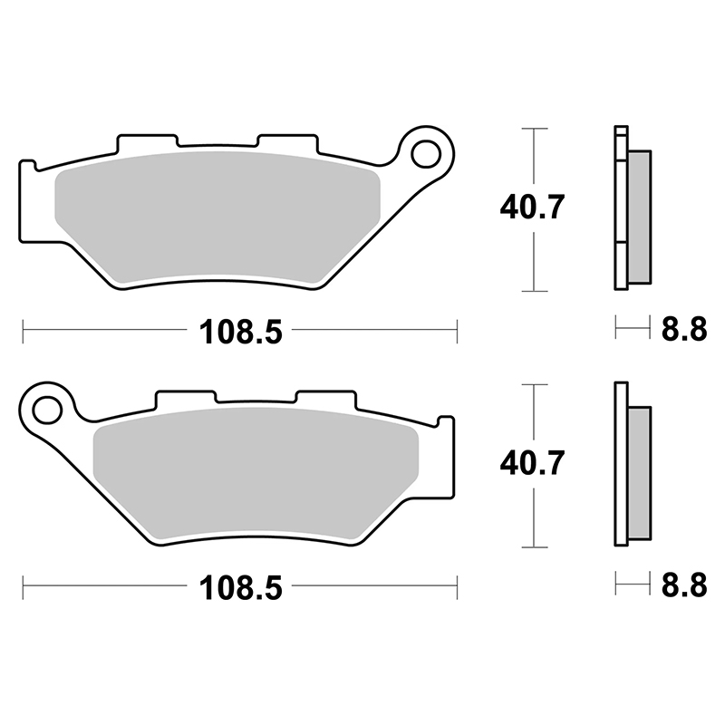Plaquettes de frein Brembo pour Benelli 502 TRK 2018+ et Leoncino Trail 2017-2023 avant (route métal fritté) 07KS07SA - vue 3