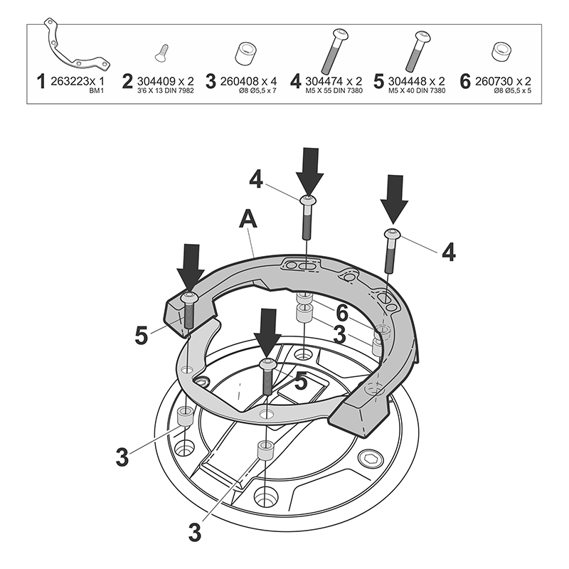 Fixation Click System Shad pour sacoche de réservoir BMW R 1300 GS 2023+ / R 1300 RT 2026+ (W011CS) - vue 2