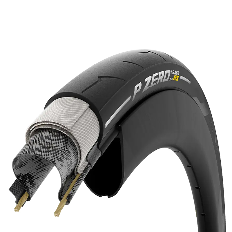 Pneu route 700 x 32 Pirelli p zero race TLR RS noir tubeless ready TS (32-622) - vue 4