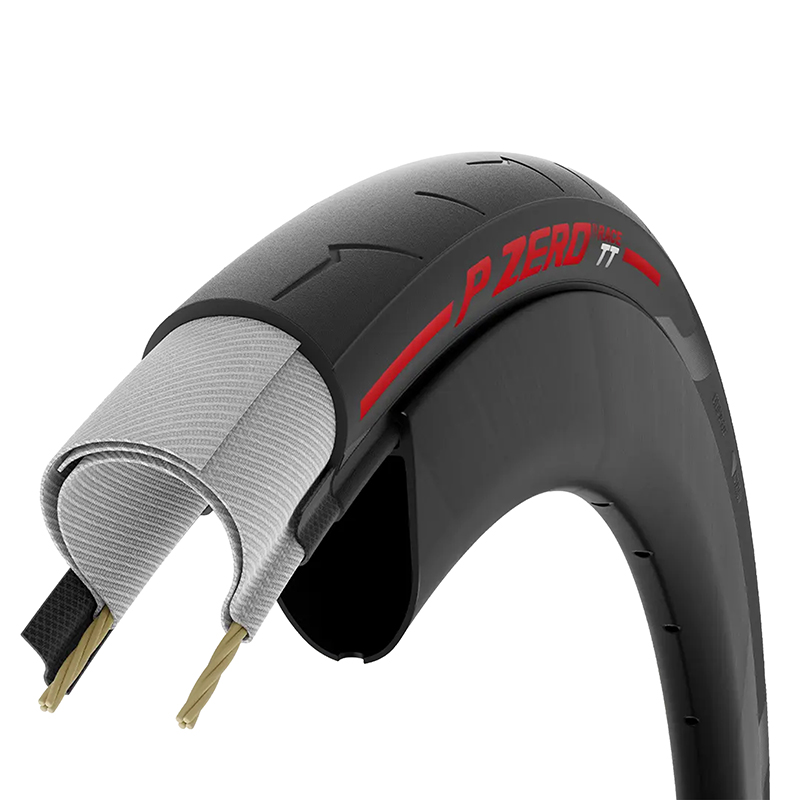 Pneu route 700 x 28 Pirelli p zero TT race noir TR (28-622) - vue 4