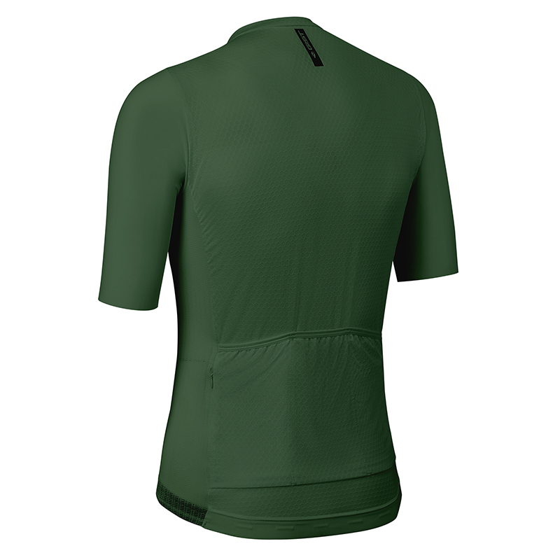 Maillot GIST été Podium manches courtes zip total vert M - vue 2