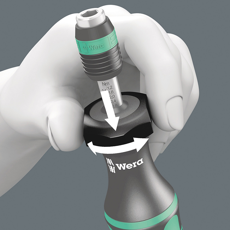 Tournevis porte-embout dynamométrique Wera 7441 1-4 Nm noir-vert - vue 2