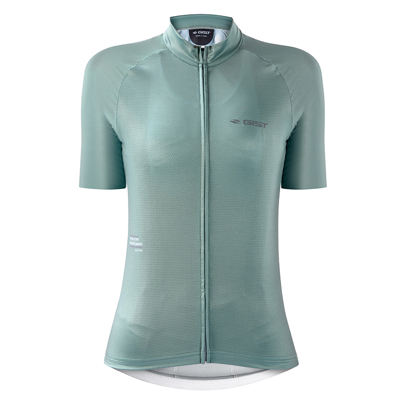 Maillot Gist Lady femme manches courtes zip intégral vert sauge L