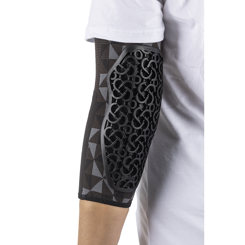 Protection coudières VTT Seryt Flow Arlecchino antibactérien antidérapant sans couture gris-noir S (paire) 250 g - vue 3