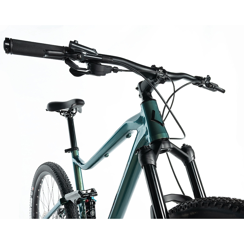 Velo musculaire VTT 29 Leader Fox casper 2026 tout suspendu vert bouteille brillant 10V cadre 19,5 pouces (H49,5CM - taille l - pour adulte de 178CM à 185CM) - vue 3