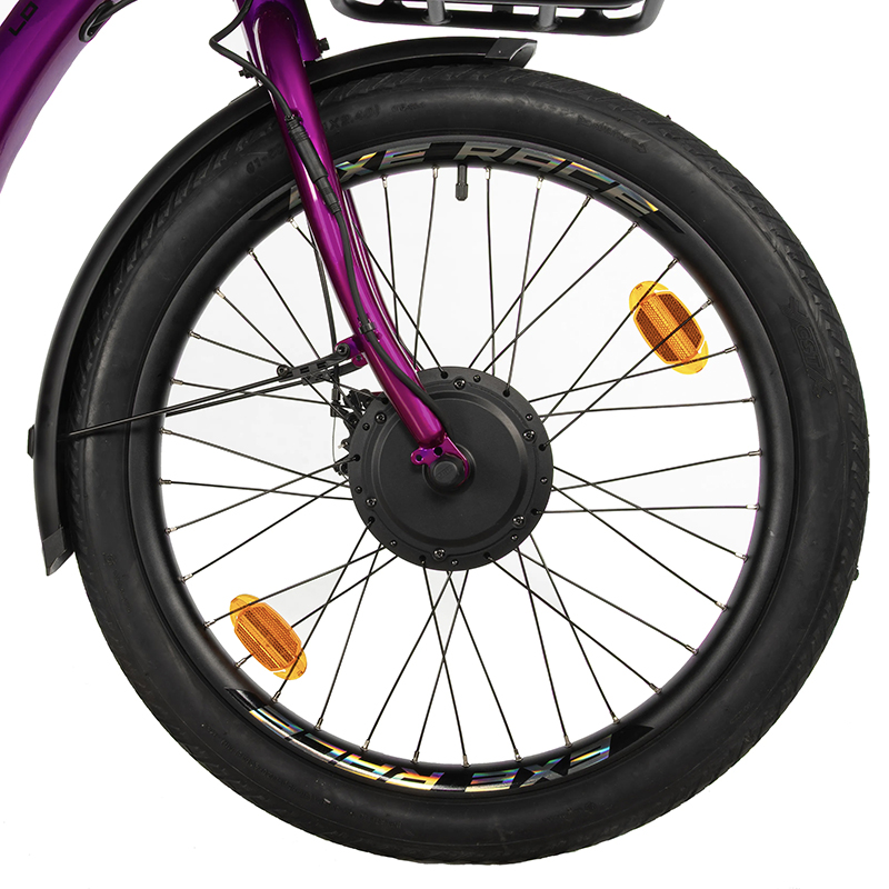 Tricycle electrique-vae city Leader Fox 24" lovelo 2025 mixte violet brillant 3V shimano nexus moteur roue av bafang 36V 45NM batterie 16,7AH (avec differentiel) - vue 4
