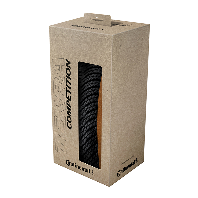 Pneu gravel Continental Terra Competition Trail 700 x 45 c tubeless ready noir flanc marron - vue 3