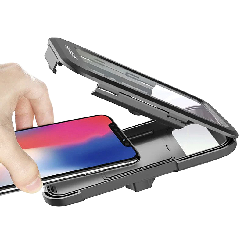 Étui support smartphone Rixus coque étanche noir rotation 360° avec fixation collier cintre écran 4-6,7" - RXHM52 - vue 2