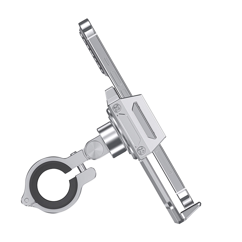 Support smartphone Rixus orientable 360° pour téléphone 68-112 mm aluminium fixation collier cintre 22 mm - RXBH17 - vue 3