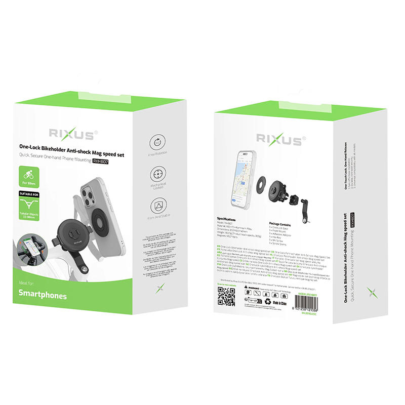 Support smartphone Rixus One-Lock anti-choc magnétique direction - RXHM07 - vue 4