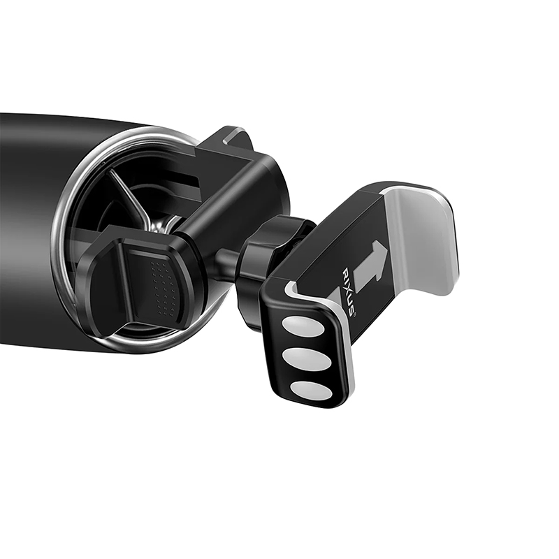Support smartphone universel Rixus à pince rotation 360° fixation grille ventilation ronde voiture RXHW28 - vue 3