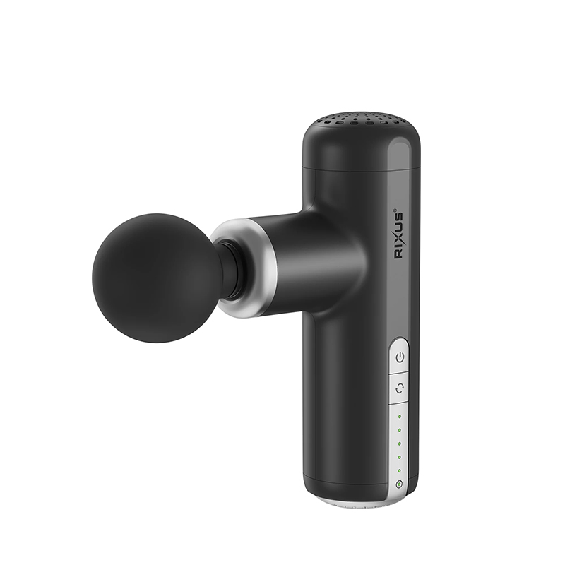 Mini pistolet de massage Rixus 4 têtes 18 000 mAh 5V noir autonomie 1-6 heures câble USB-C inclus RXMG01 - vue 2