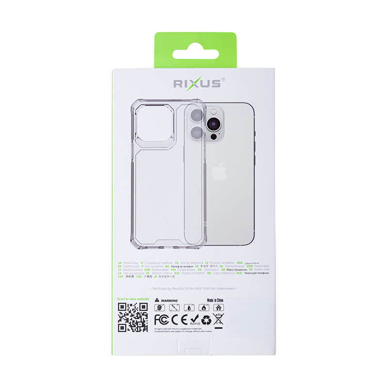 Coque smartphone Rixus Armor-X anti-choc pour Apple iPhone 16 Pro transparent - vue 4