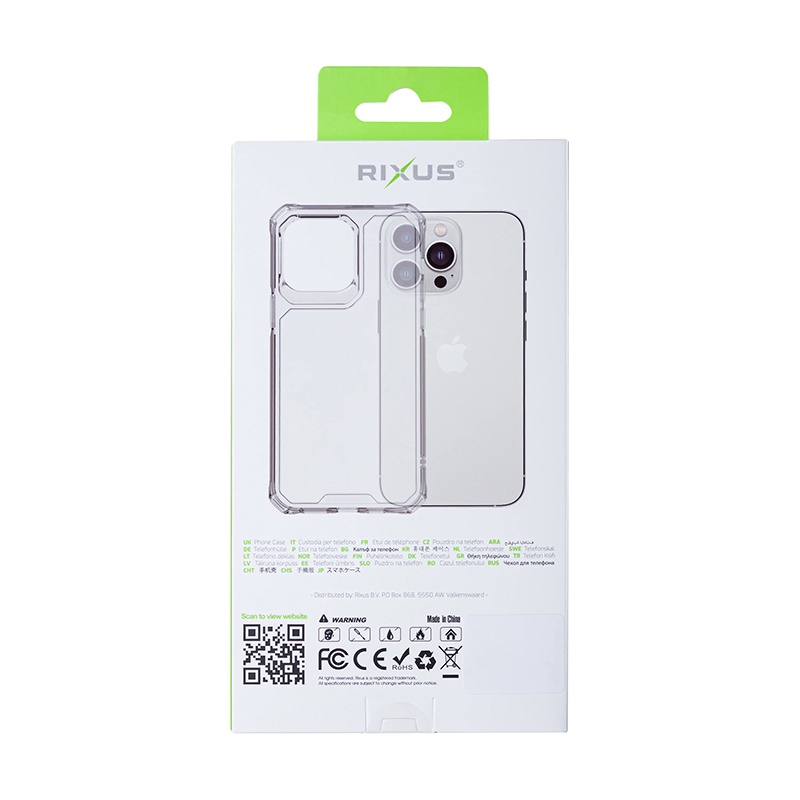 Coque smartphone Rixus Armor-X anti-choc pour Apple iPhone 16 transparent - vue 4