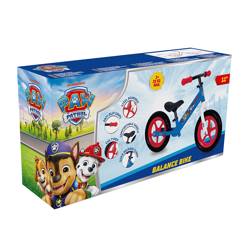 Vélo draisienne Paw Patrol métal bleu Pat Patrouille poids max 20 kg - vue 3