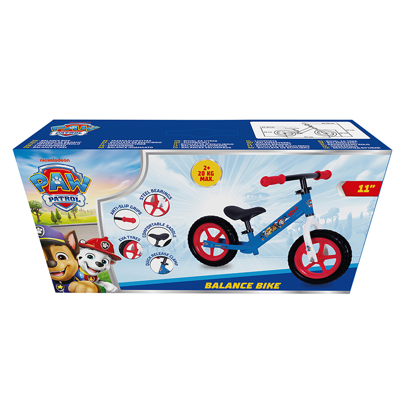 Vélo draisienne Paw Patrol métal bleu Pat Patrouille poids max 20 kg - vue 4