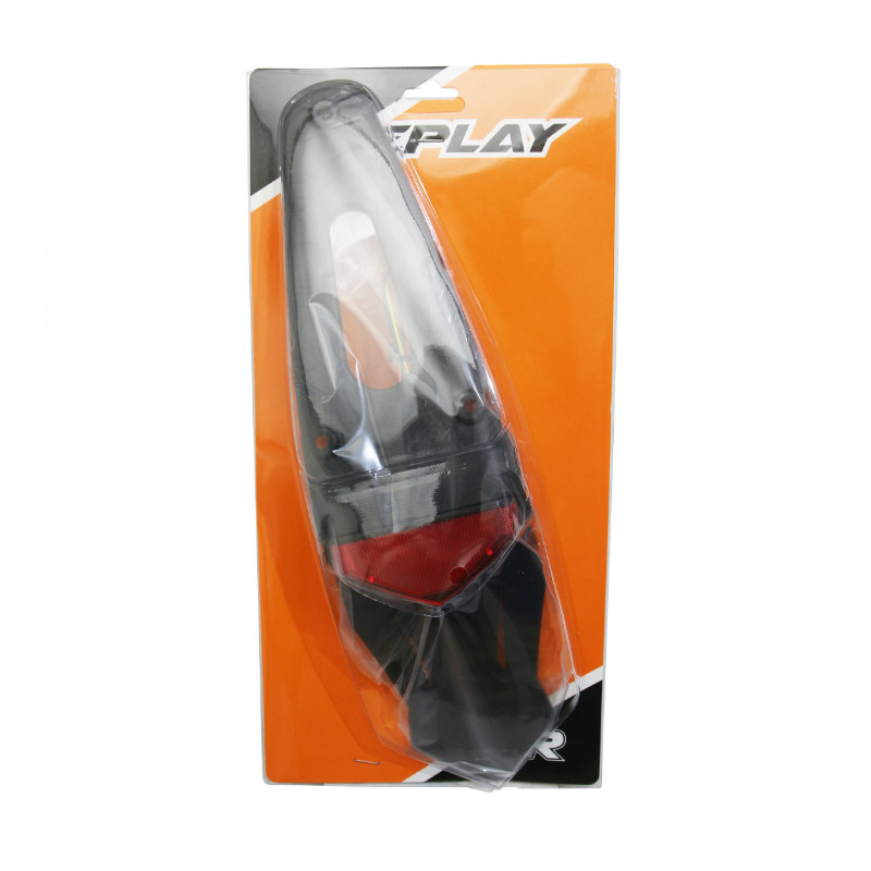 Support de plaque immatriculation avec feu 50 a boite-moto wing avec feu rouge a leds (l 347MM - h 60MM - l 98MM) (homologue ce) -Replay - vue 2