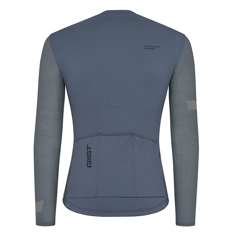 Maillot GIST été rayé anti-UV bleu acier manches longues M - vue 2