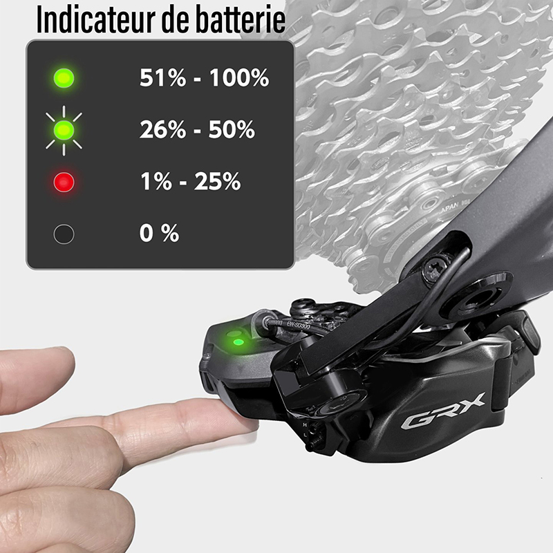 Dérailleur arrière Shimano GRX825 DI2 12V noir - vue 4