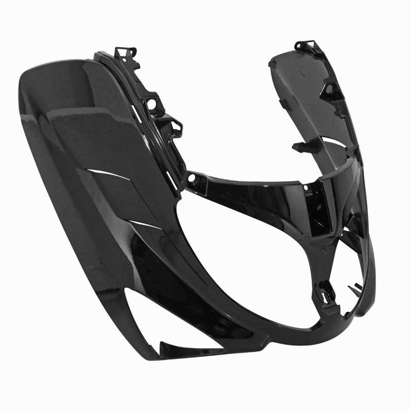 Carénage-tablier avant maxiscooter adaptable Yamaha 500 TMAX 2001-2007 noir brillant P2R