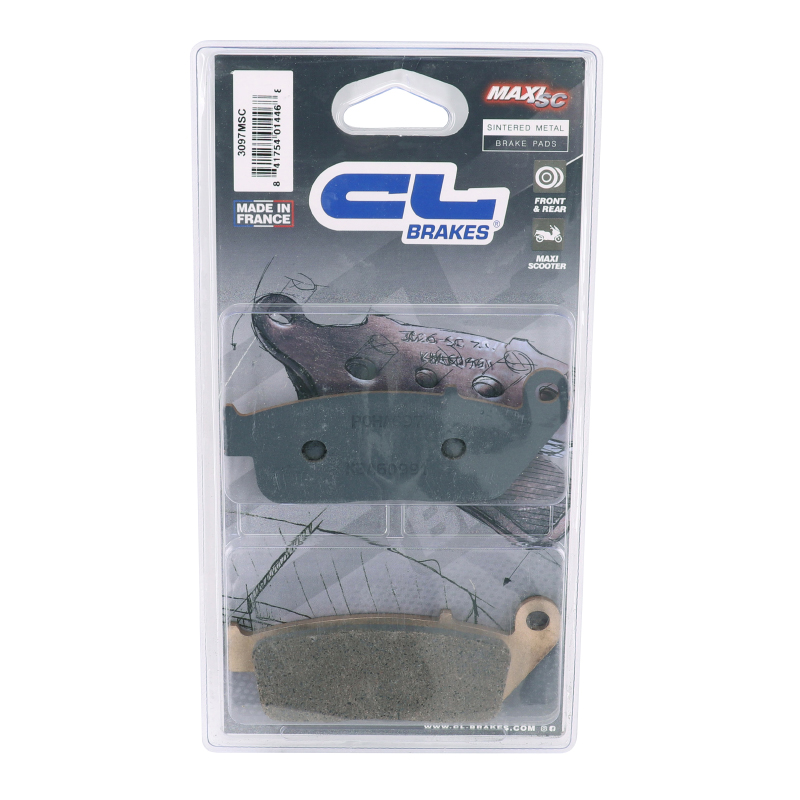 Plaquette de frein CL Brakes Yamaha 125 XMAX 2010-2017 avant - vue 3