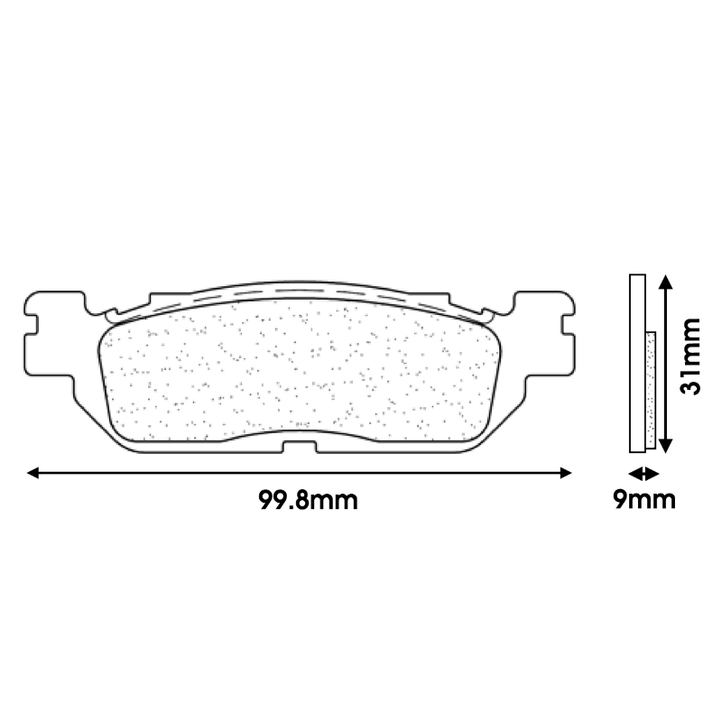 Plaquette de frein CL Brakes Yamaha 125-250 XMAX ABS 2011+ arrière MBK 125-250 Skycruiser ABS 2011+ arrière (jeu de 2) - vue 2