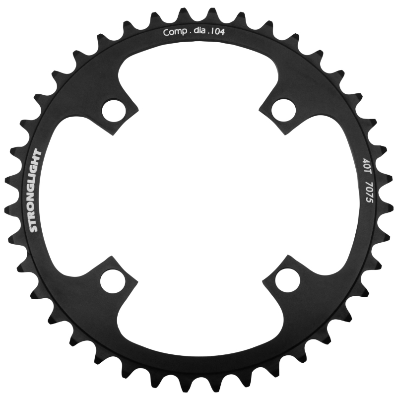 Plateau VTT 4BRA d.104 Stronglight mono 40DTS noir alu 7075 - epaisseur 3.5MM 8-9V.