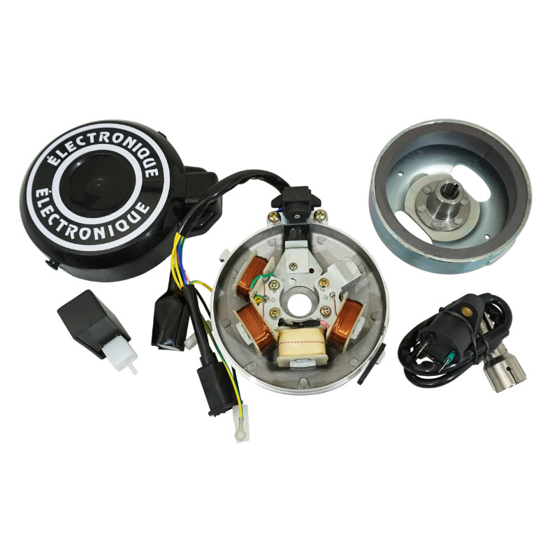 Allumage électronique adaptable Peugeot 103 12V gros cône avec bobine et CDI