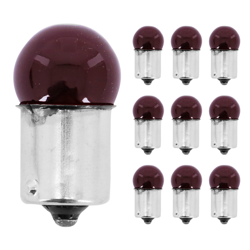 Ampoule standard 12V 10W culot BA15S R10W rouge feu de position REPLAY