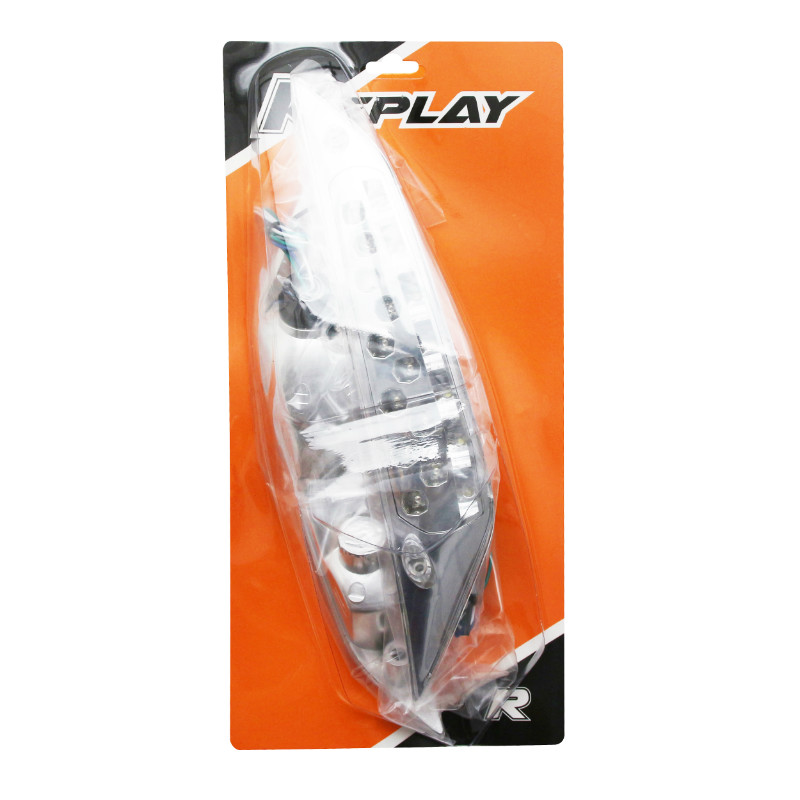 Clignotant LED adaptable Piaggio 50 Zip 2000+ avant transparent paire - vue 2