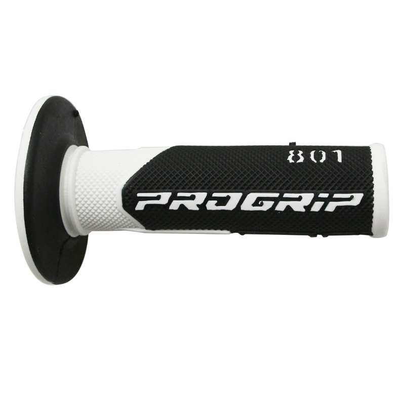 Revêtement de poignée Progrip 801 double densité base blanc-noir closed end 115 mm (paire) - vue 3