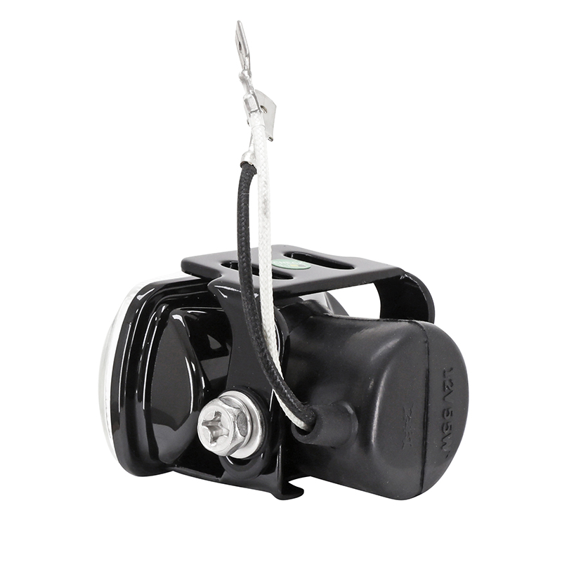 Feu additif halogène orientable longue portée rectangle noir Replay H3 12V 55W homologué CE - vue 3